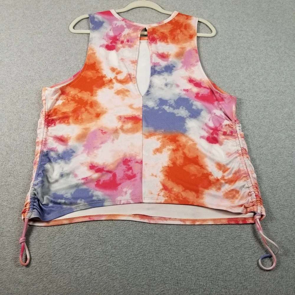 No Boundaries Tank Top Womens Juniors XXL 2XL Tie Dye Sunny Days Ocean Waves Tee